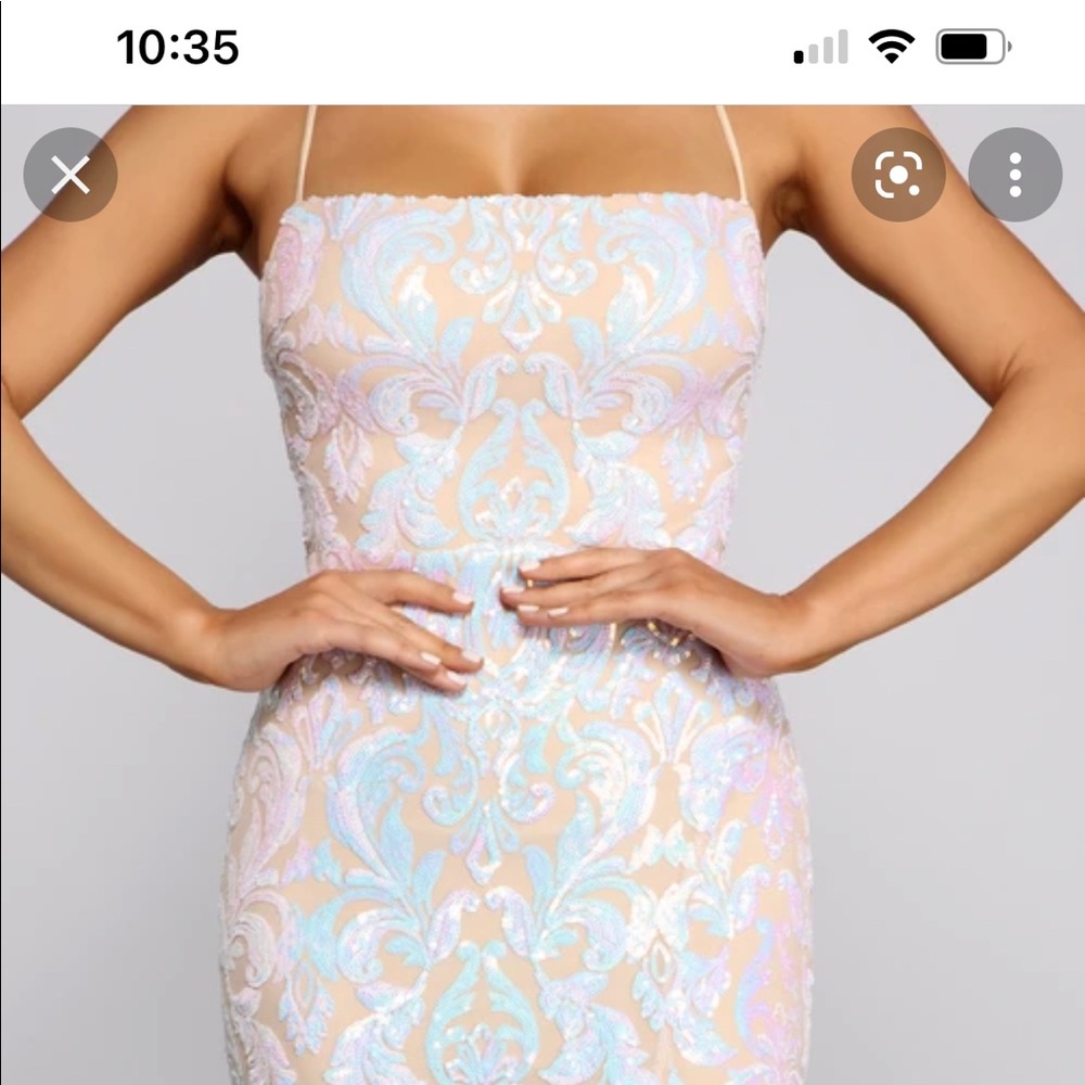 Windsor Iridescent Strappy Sequin Sz L / Large. NWT 0510-10945.